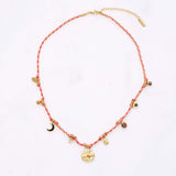 Boho Halskette Rot