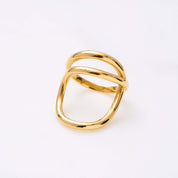 Auffälliger Ring: Zieht alle Blicke auf sich, aber dennoch bequem. Inspiriert von New York und ausgefallenen Outfits. Lass deiner Kreativität freien Lauf! Für Frauen, 18k vergoldet und wasserfest.