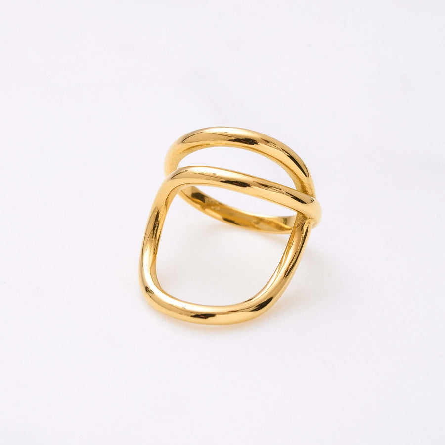 Auffälliger Ring: Zieht alle Blicke auf sich, aber dennoch bequem. Inspiriert von New York und ausgefallenen Outfits. Lass deiner Kreativität freien Lauf! Für Frauen, 18k vergoldet und wasserfest.