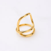 Auffälliger Ring: Zieht alle Blicke auf sich, aber dennoch bequem. Inspiriert von New York und ausgefallenen Outfits. Lass deiner Kreativität freien Lauf! Für Frauen, 18k vergoldet und wasserfest.